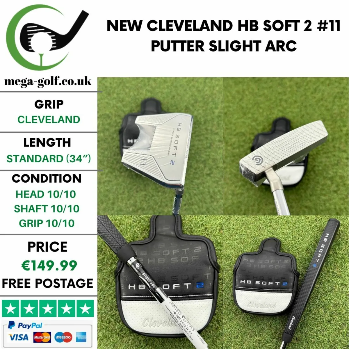 New Cleveland HB Soft 2 #11 Putter / 34″ - Image 1