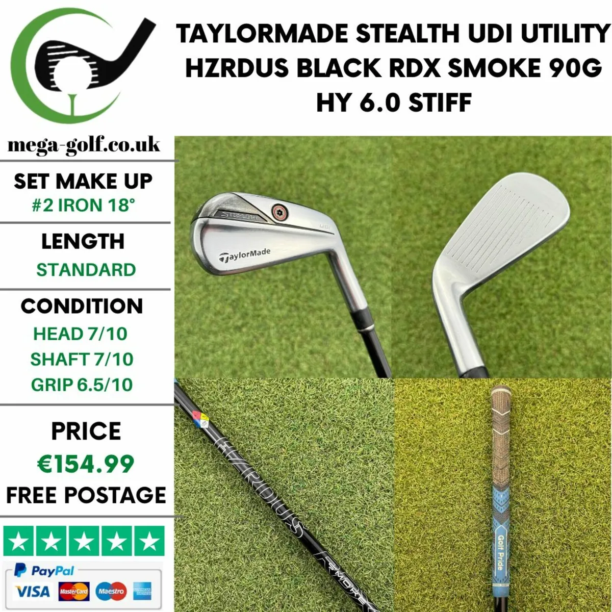 Taylormade Stealth UDI Utility #2 Iron 18° / Stiff - Image 1