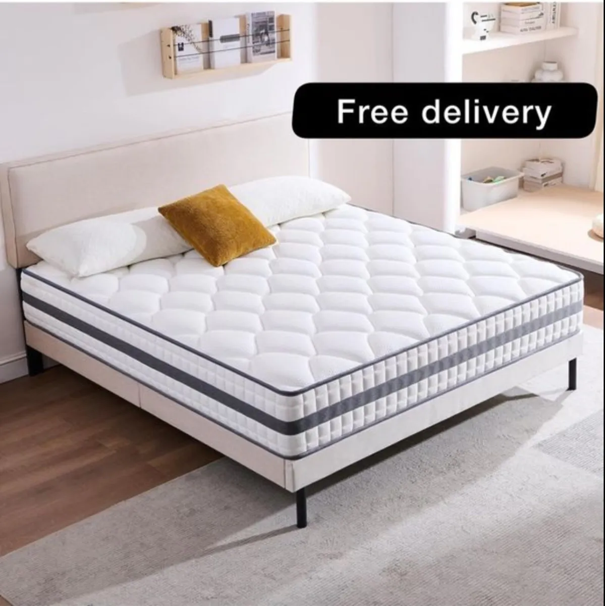 King Mattress, Hybrid Memory Foam and Spring