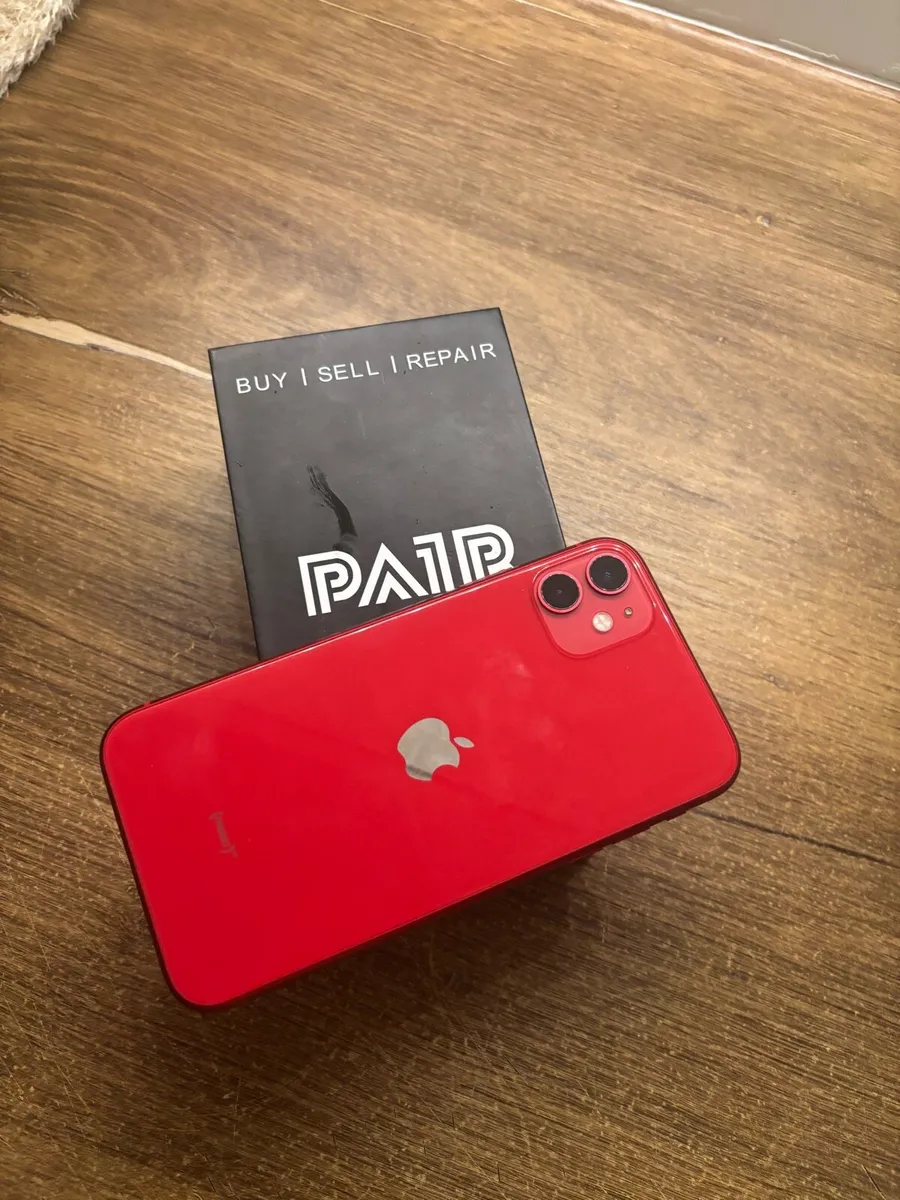 IPhone 11 red sim free 64GB battery 77% - Image 3