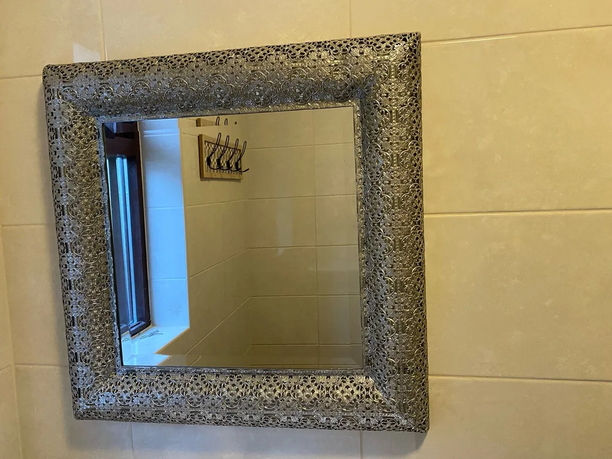 Silver mirror 48x48cm - Image 2