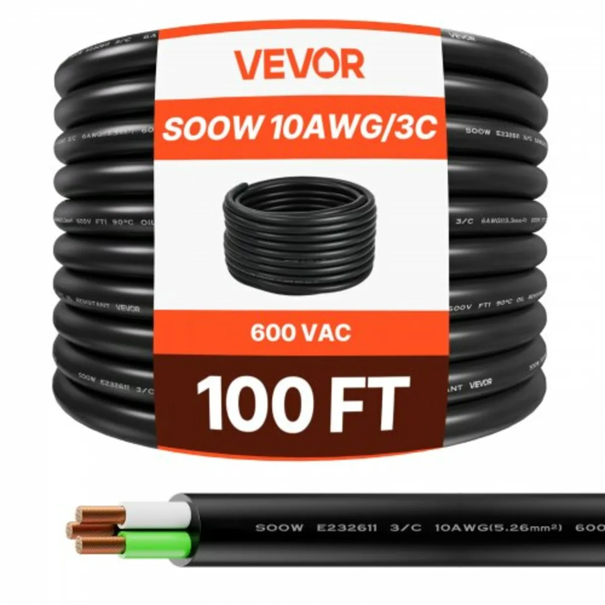 100 FT (30.48 m) 10AWG (6 mm²) Premium Electrical - Image 1