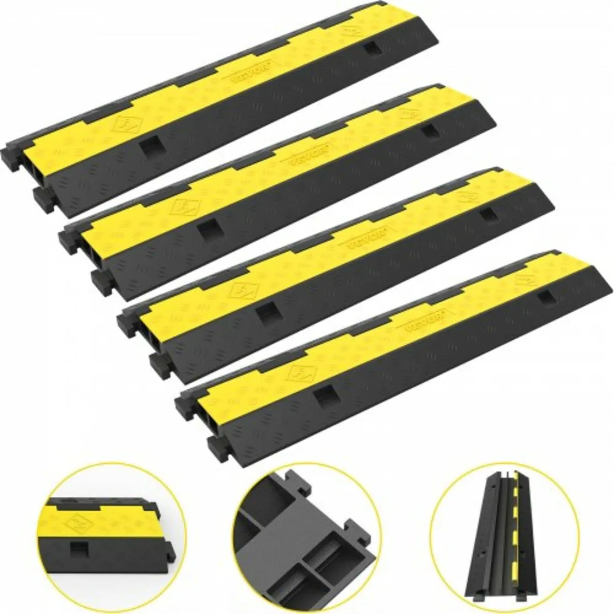 Cable Protector Ramp, 4 Packs 2 Channels Speed Bum - Image 2