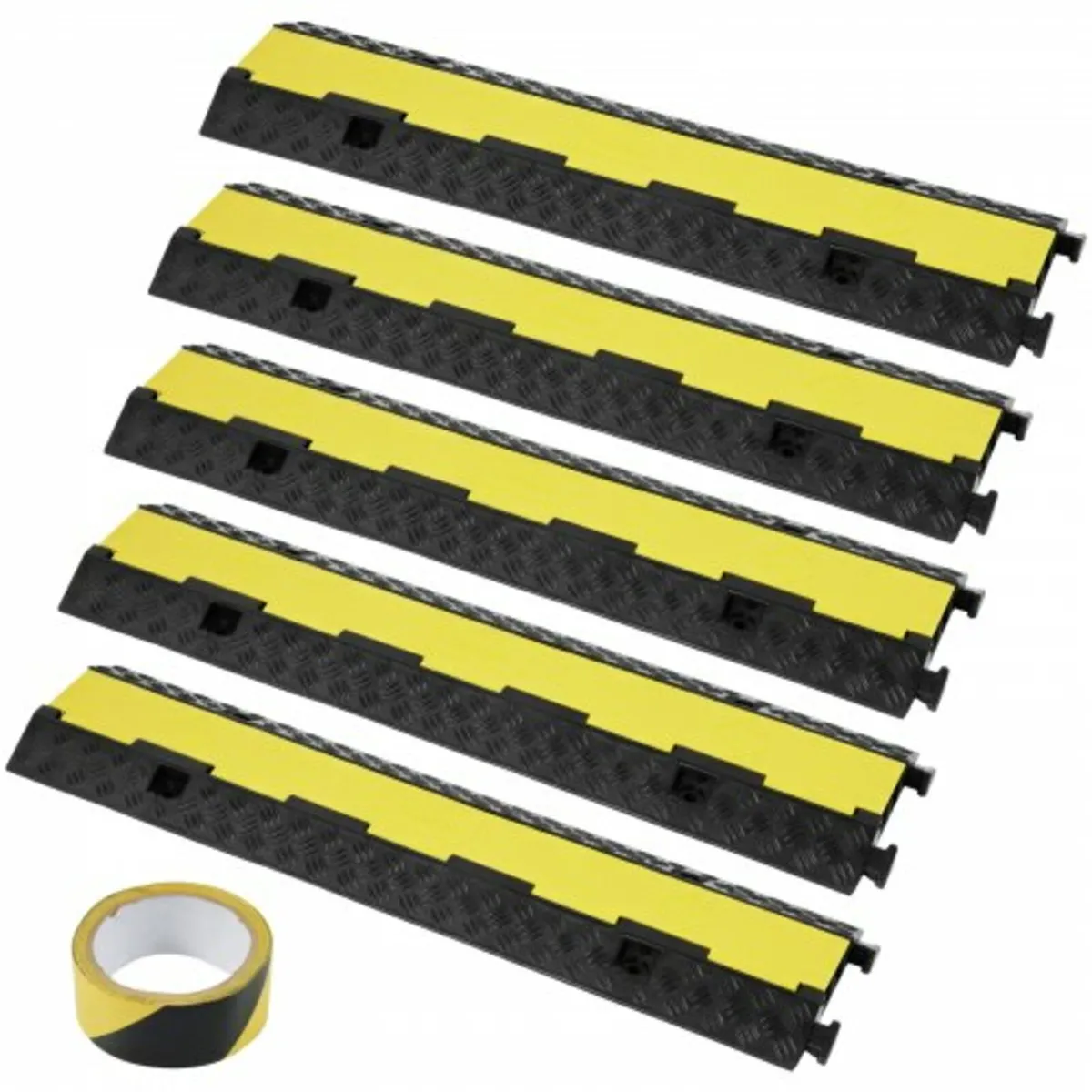 5 PCs Rubber Cable Protector Ramp 98x24x4.5 cm, 2 - Image 1