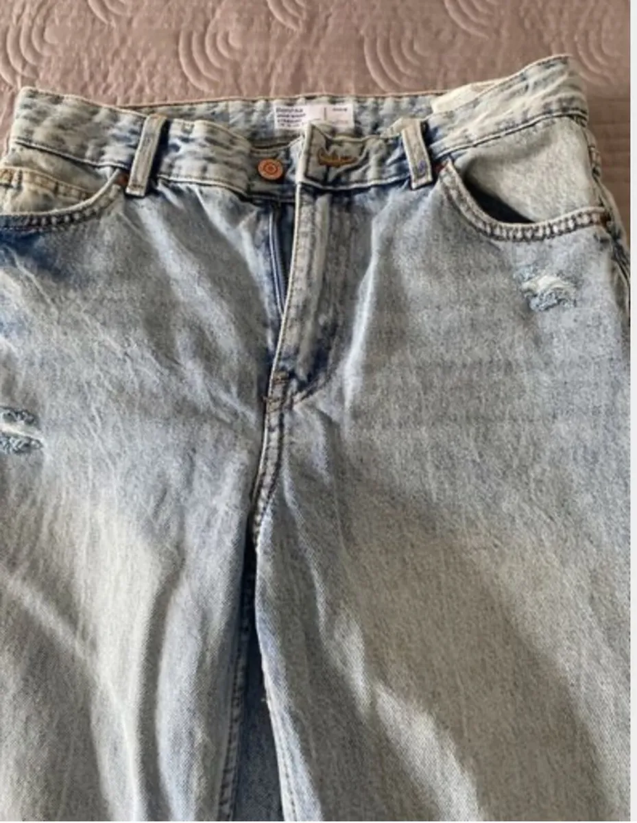 Bershka Jeans High Waist Straight Size 6 UK - Image 3
