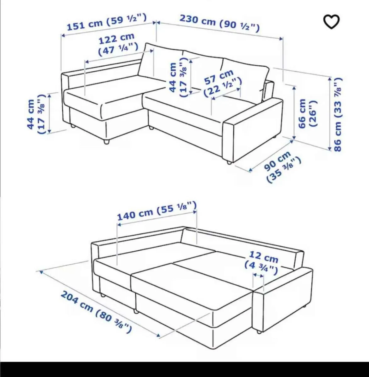 Ikea L corner sofabed - Image 4