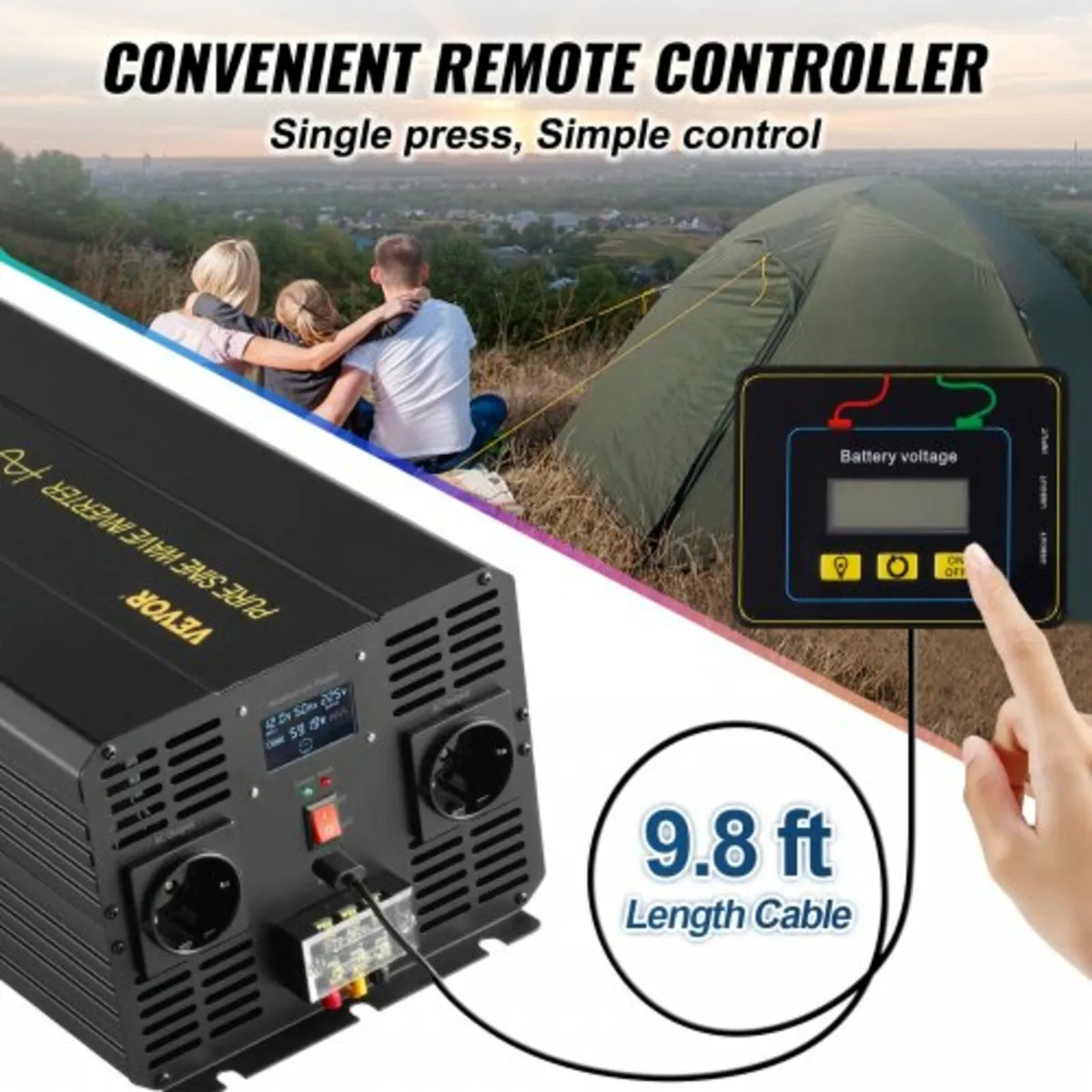 Pure Sine Wave Inverter Power Inverter 5000W DC12V - Image 2