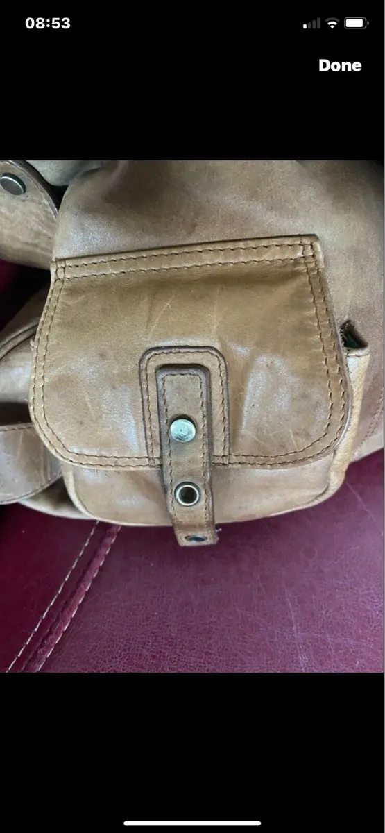 Cortefiel Leather Shoulder Bag - Image 4