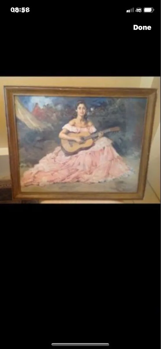 Antique Picture- La Guitarista - Image 1