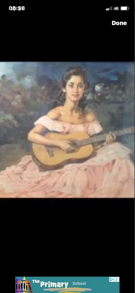 Antique Picture- La Guitarista - Image 2