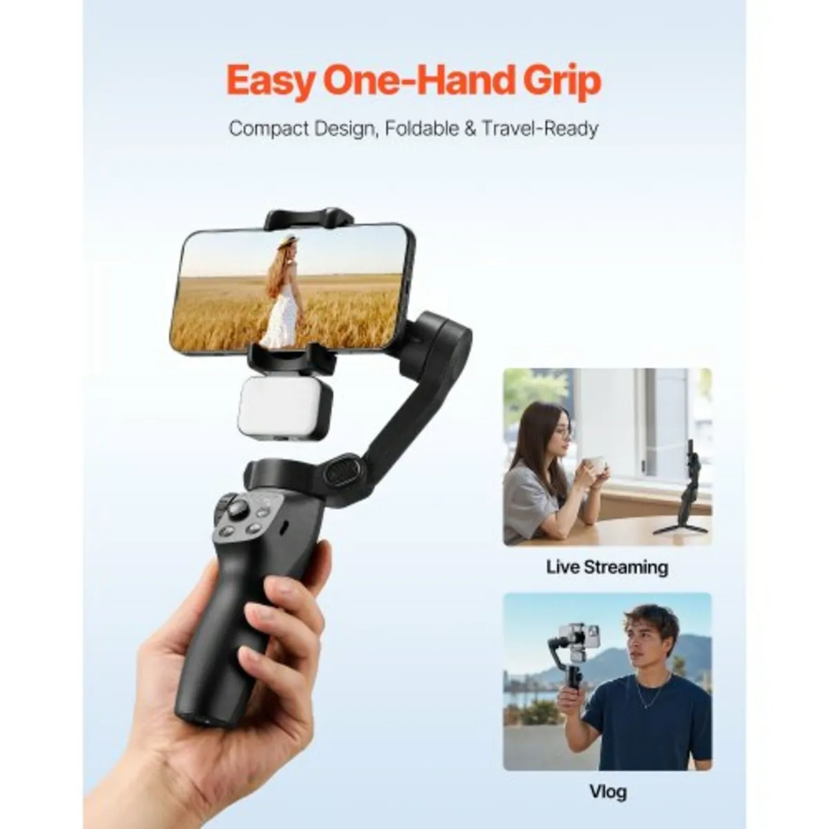 3-Axis Phone Gimbal Stabilizer for Smartphone with - Image 4
