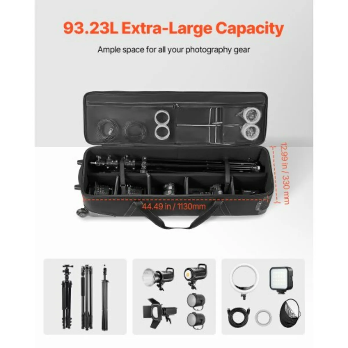 Studio Equipment Trolley Case 118x37x30cm (46.46 x - Image 3