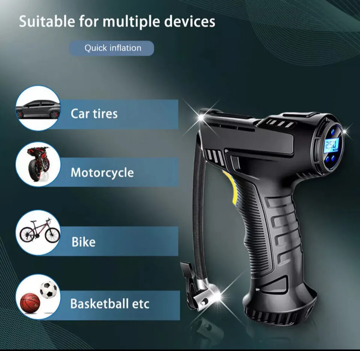 New 150psi Cordless Air Compressor Tyre Inflator - Image 1