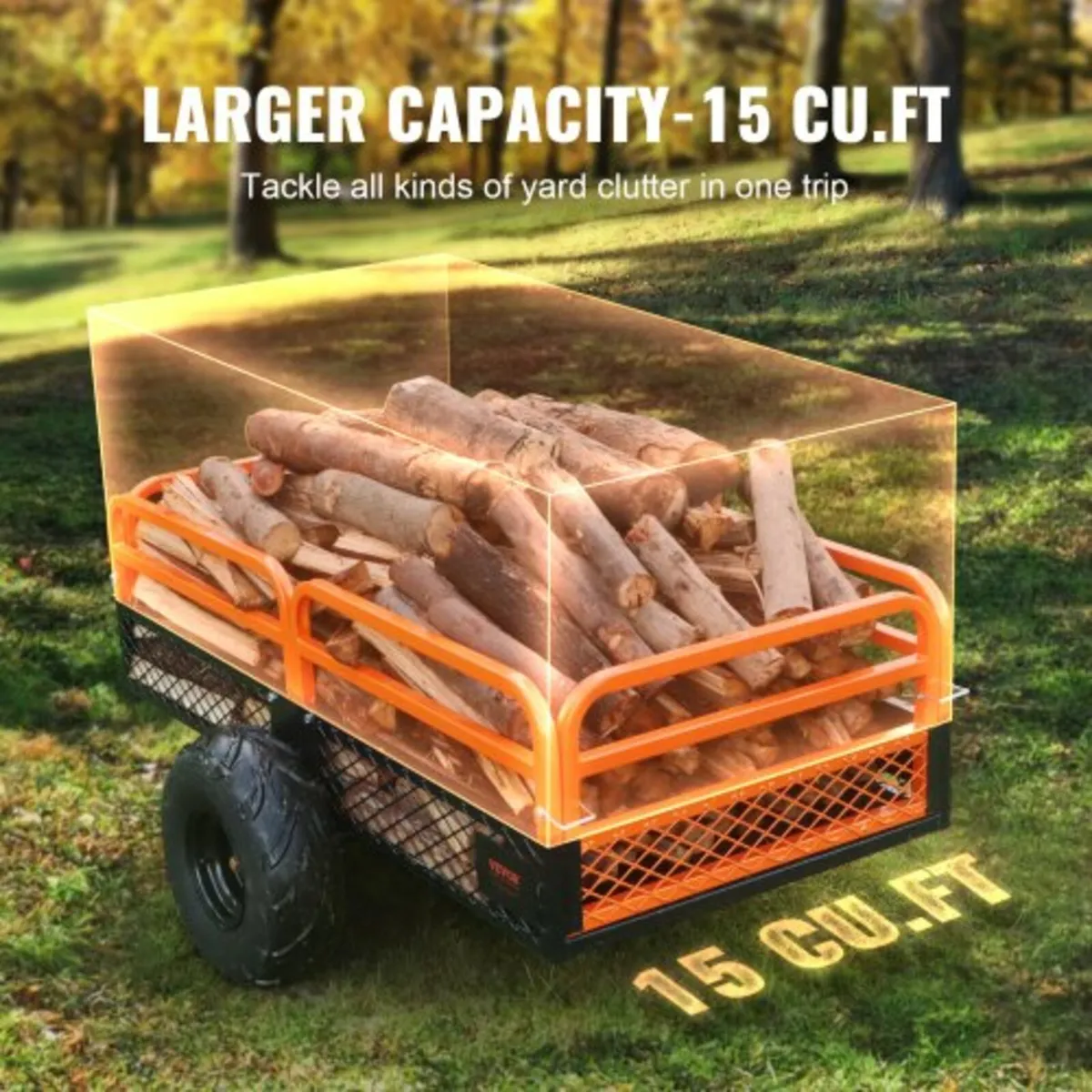 Heavy Duty Steel ATV Dump Trailer, 680 kg Load Cap - Image 3