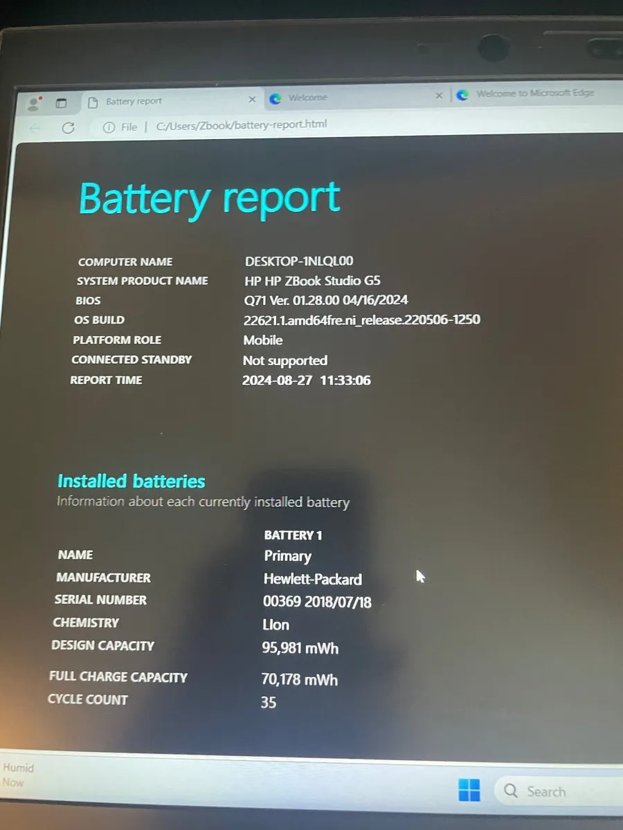 Hp ZBook G5 Studio Laptop i7/32GB/512SSD/FHD - Image 2