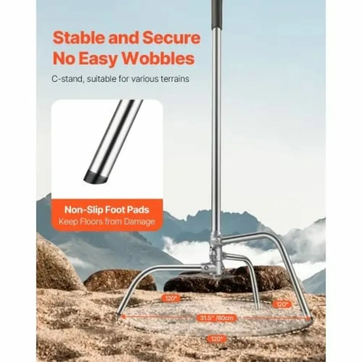 C Stand with Boom Arm Max Height 10.83 ft/330 cm P - Image 4