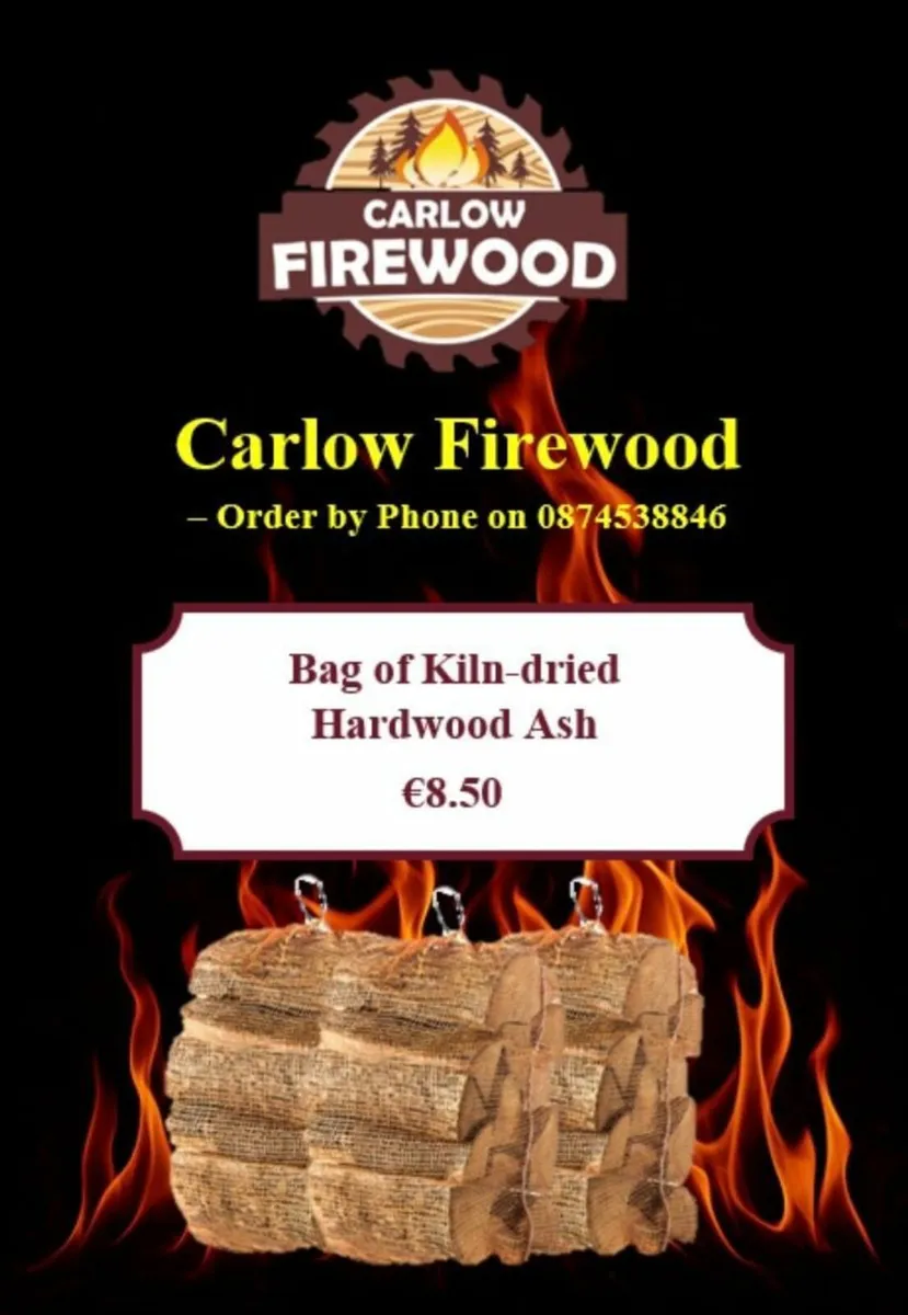 Kiln dried ash firewood bags