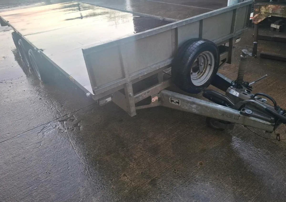 Ifor Williams 18x6'6 flat bed trailer 3.5 ton - Image 1