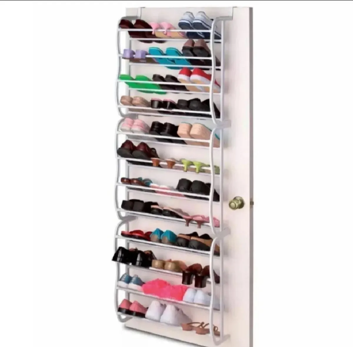Over Door Metal Hanging Shoe Rack - Image 3