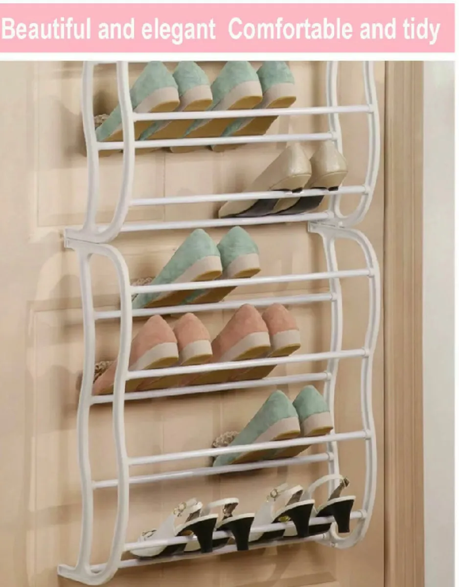 Over Door Metal Hanging Shoe Rack - Image 4