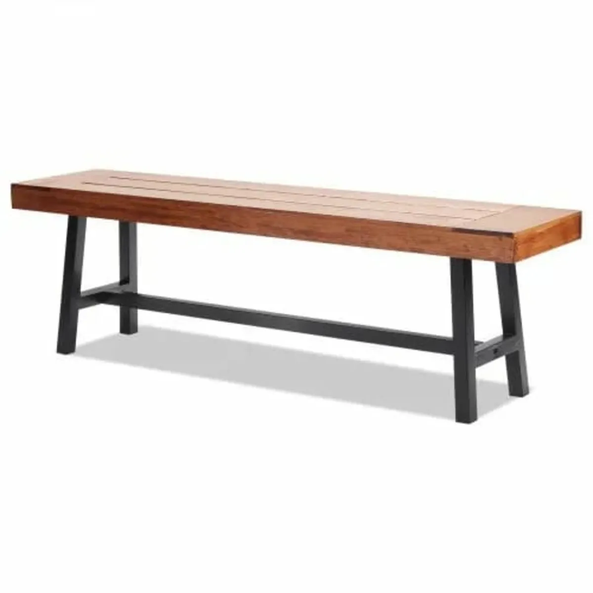 Outdoor Bench, 63 inches Wood Garden Bench with Me - Image 1