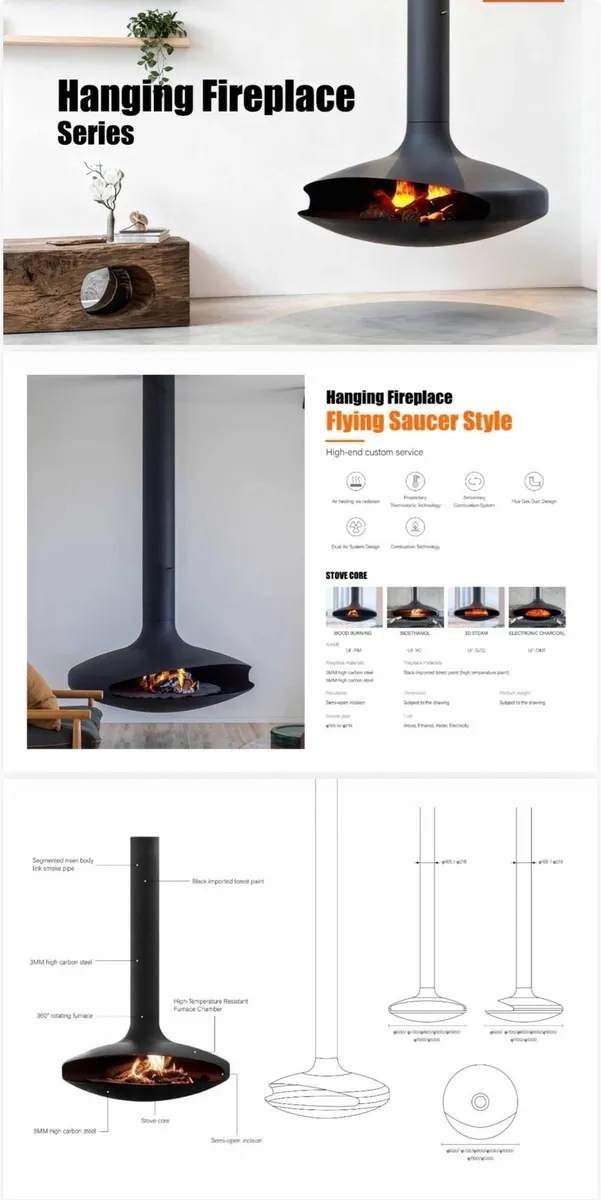 Hanging fireplace - Image 1