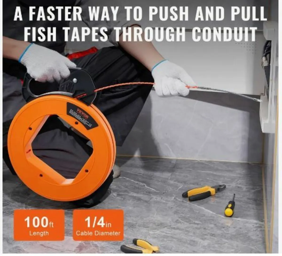 Fish Tape Wire Cable Line Puller 30.5 m - Image 3