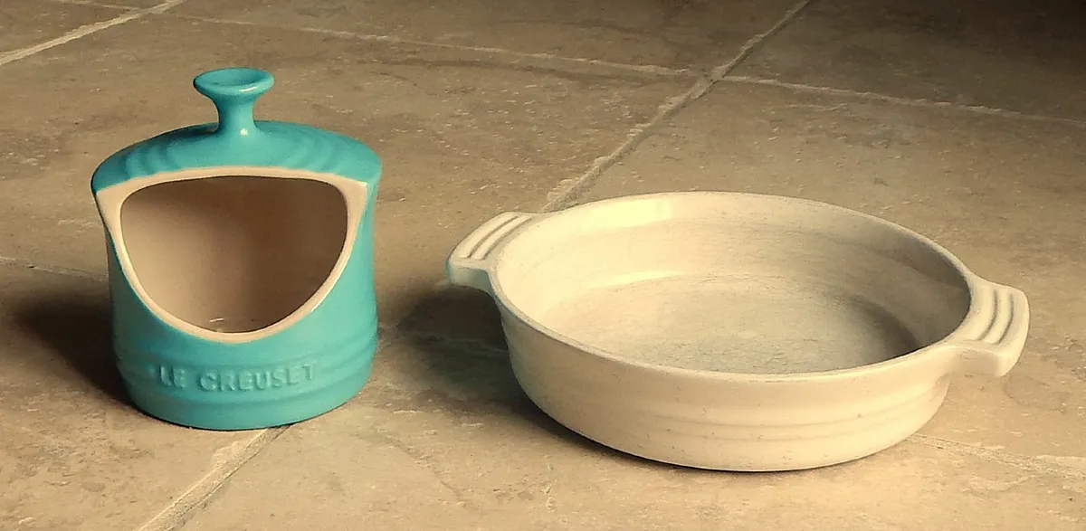 Le Creuset Ceramic Dish & Salt Crock - Image 1