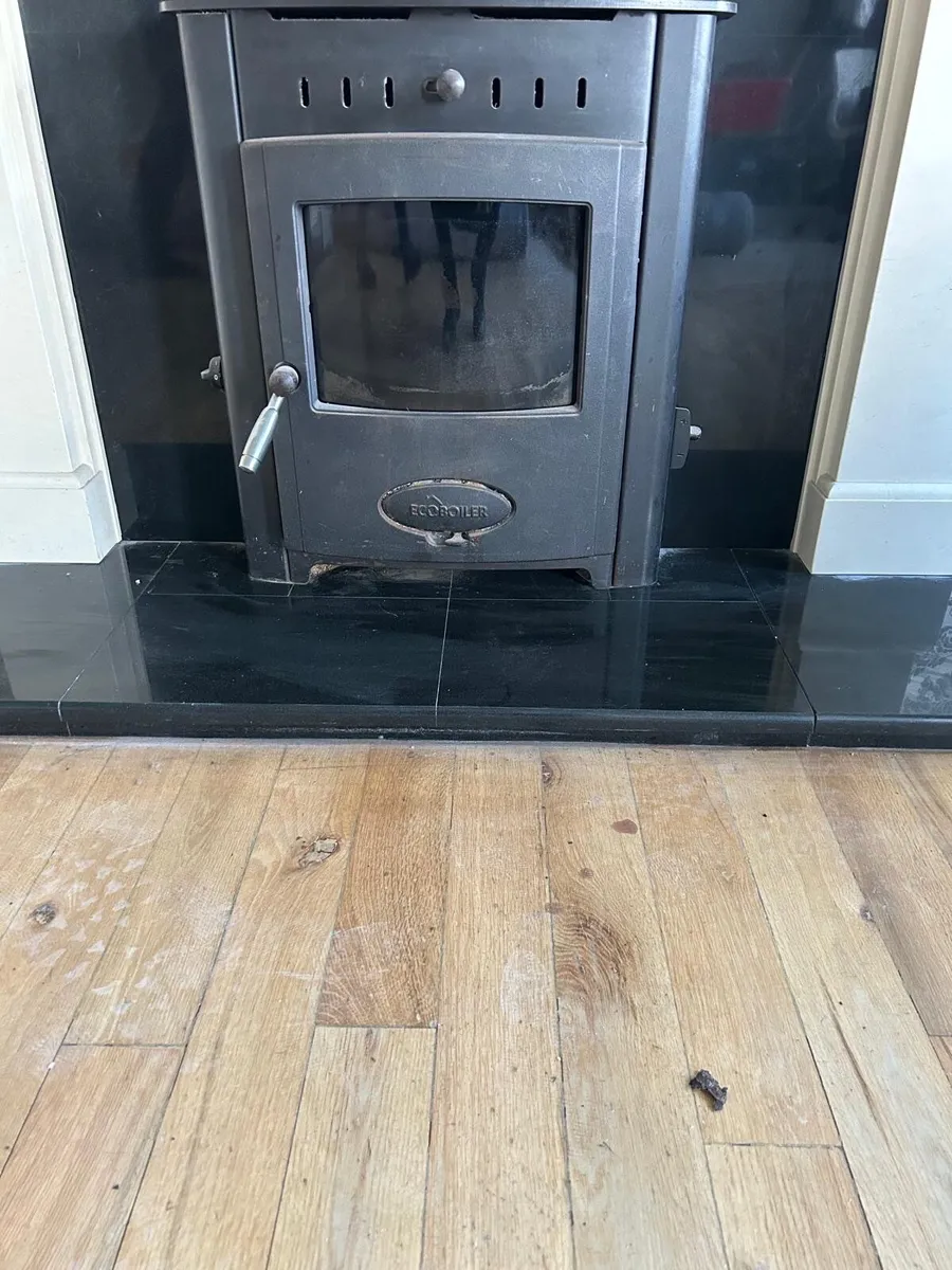 Black cast iron multi fuel boiler stove. - Image 2