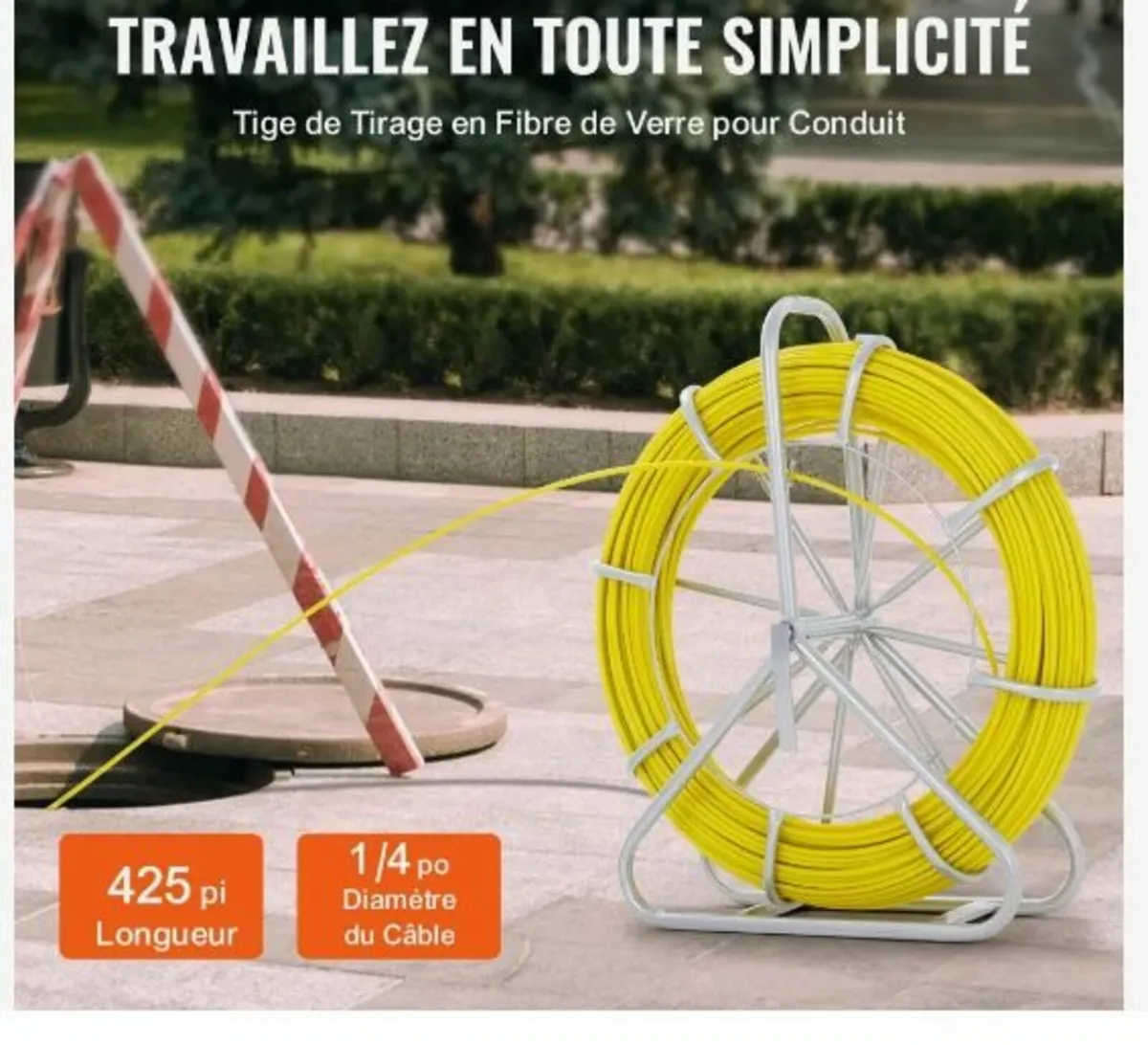 Fish Tape Fiberglass, 129.5 m, 6.4 mm - Image 3