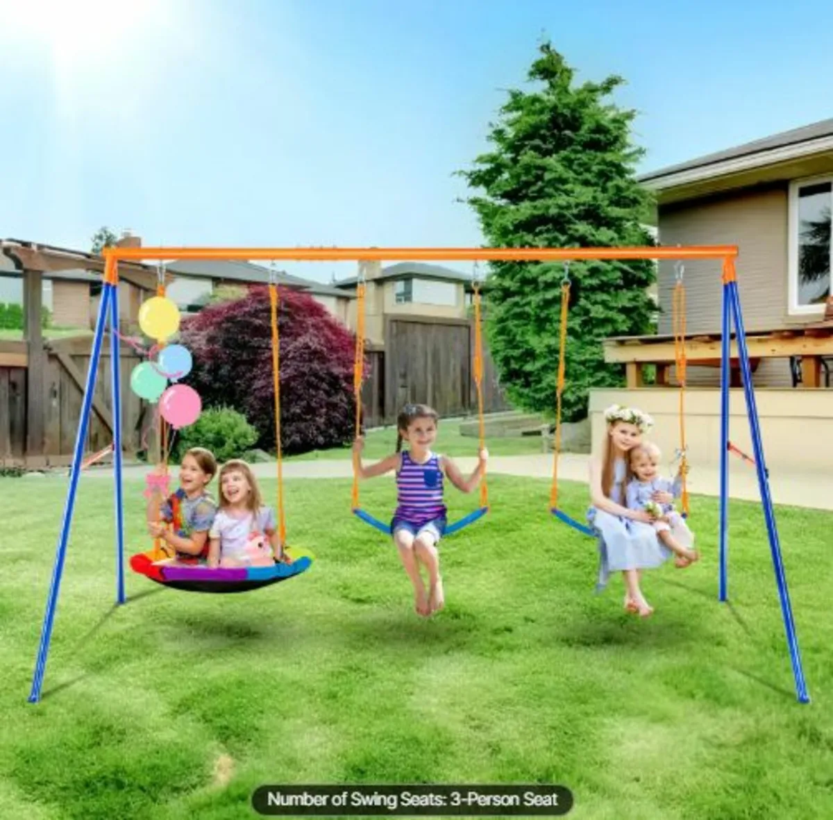 Swing Sets for Backyard, 600lbs Load Capacity - Image 1