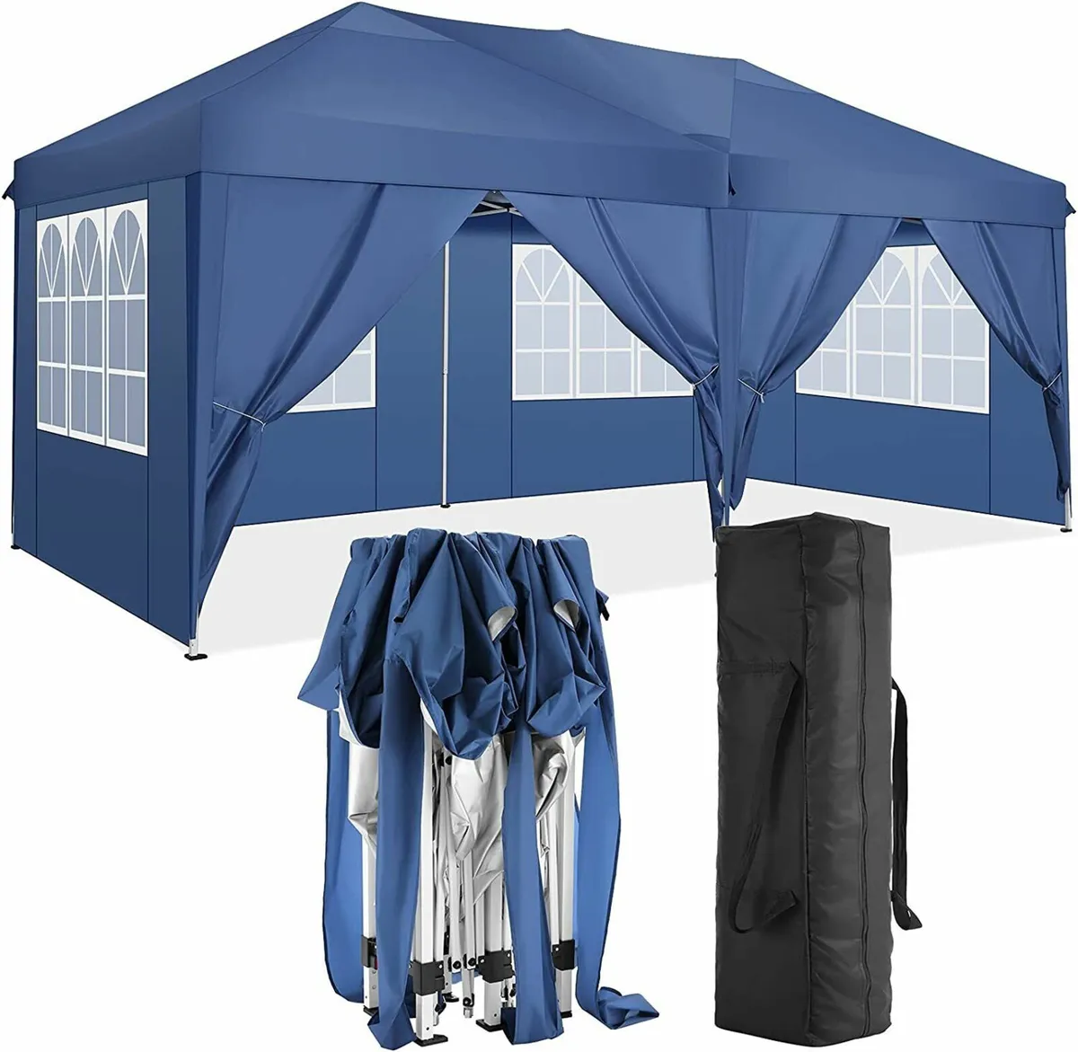 Gazebo Pop Up 3x6m Tent with Panels and Curtain - Image 1