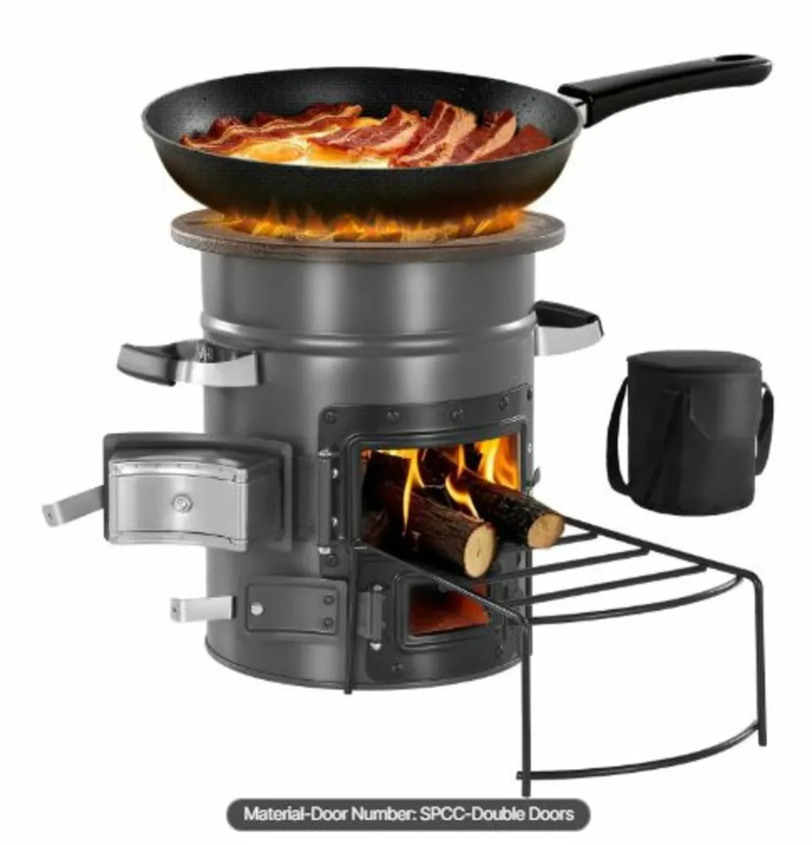 Camping Rocket Stove,Wood Burning Portable Rocket - Image 1