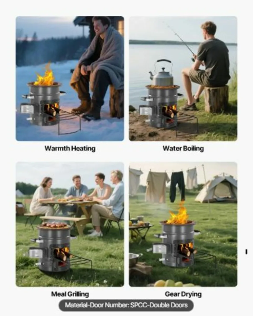 Camping Rocket Stove,Wood Burning Portable Rocket - Image 4
