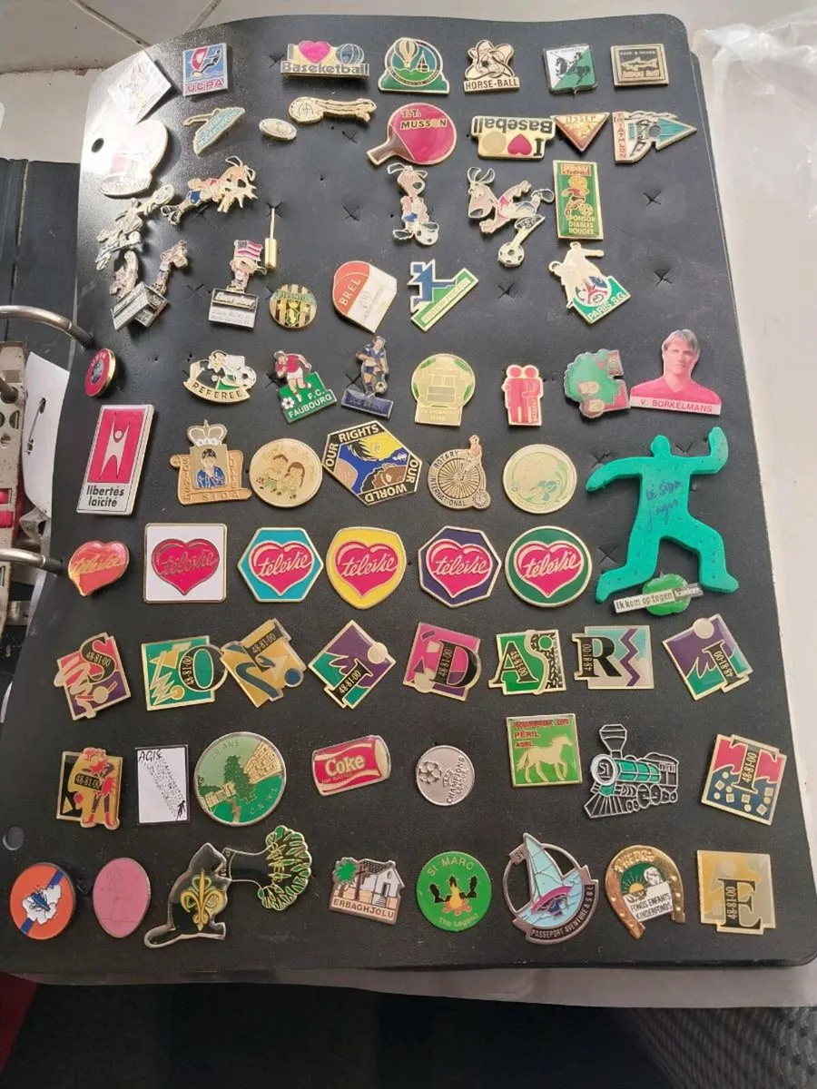 Huge Vintage Badge / Pin Collection 20 pages - Image 2