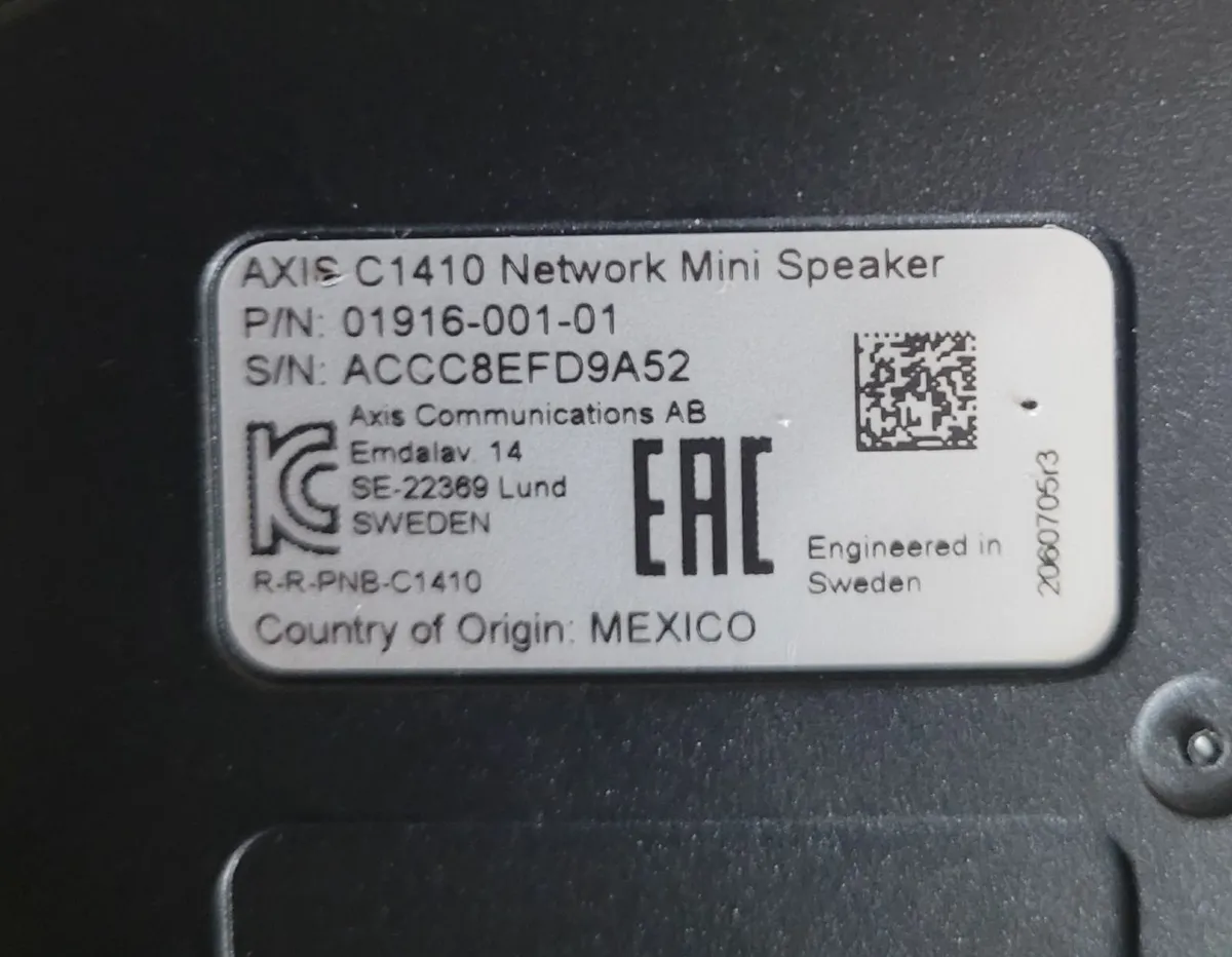 AXIS C1410 Mk II Network Mini Speaker CCTV - Image 3