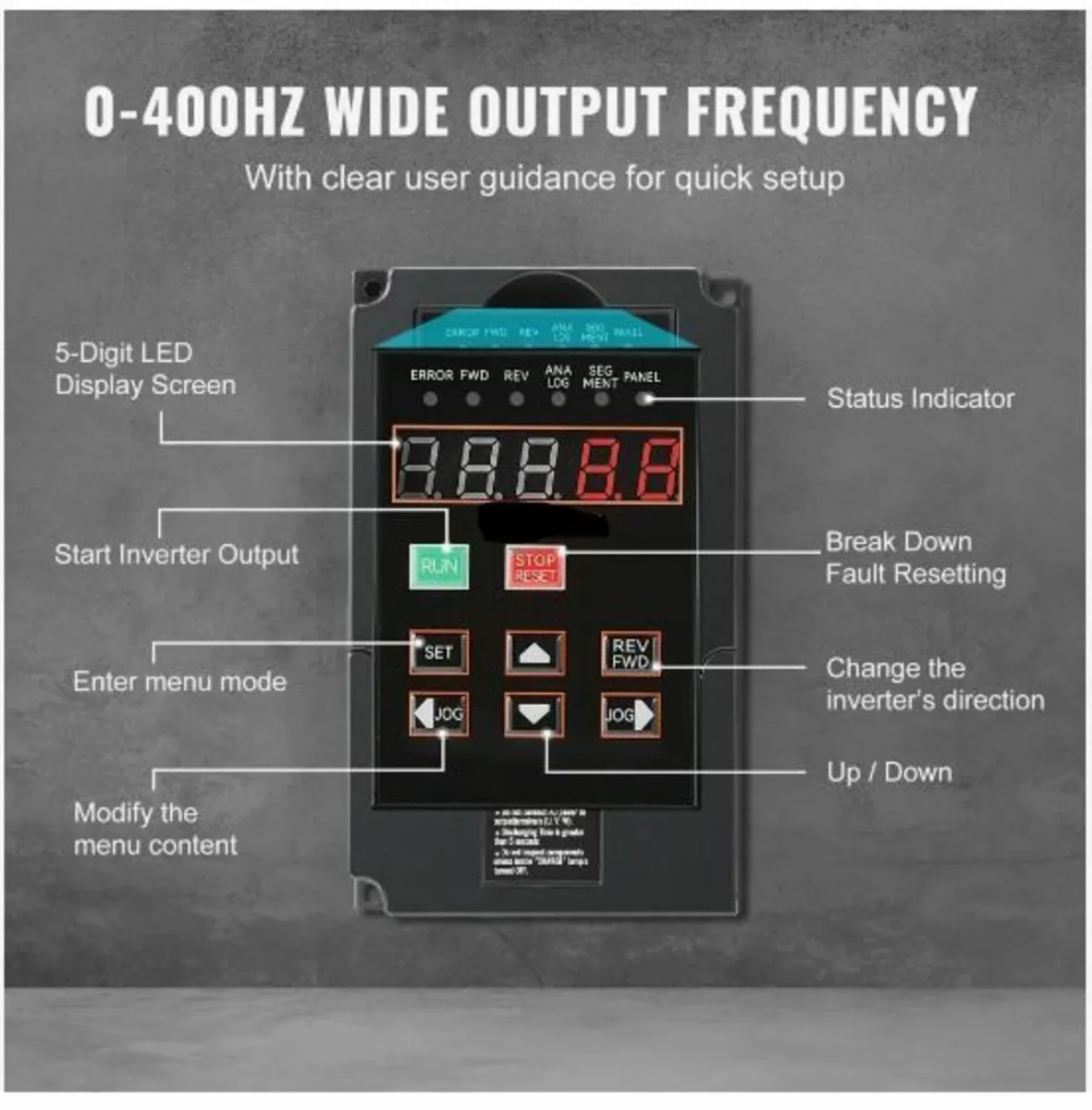 VFD 1HP, 0.75KW, 3.5A, 1 or 3 Phase 220V - Image 3