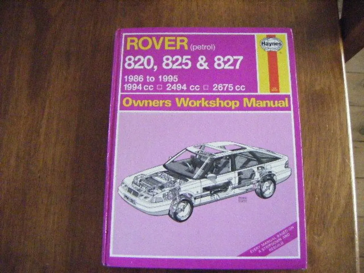 Rover 800  workshop manual - Image 1