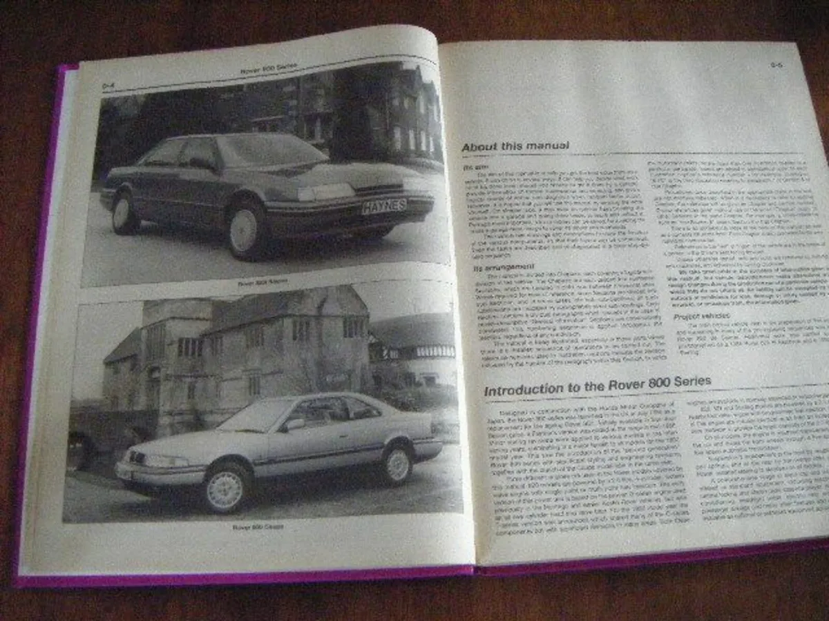 Rover 800  workshop manual - Image 3