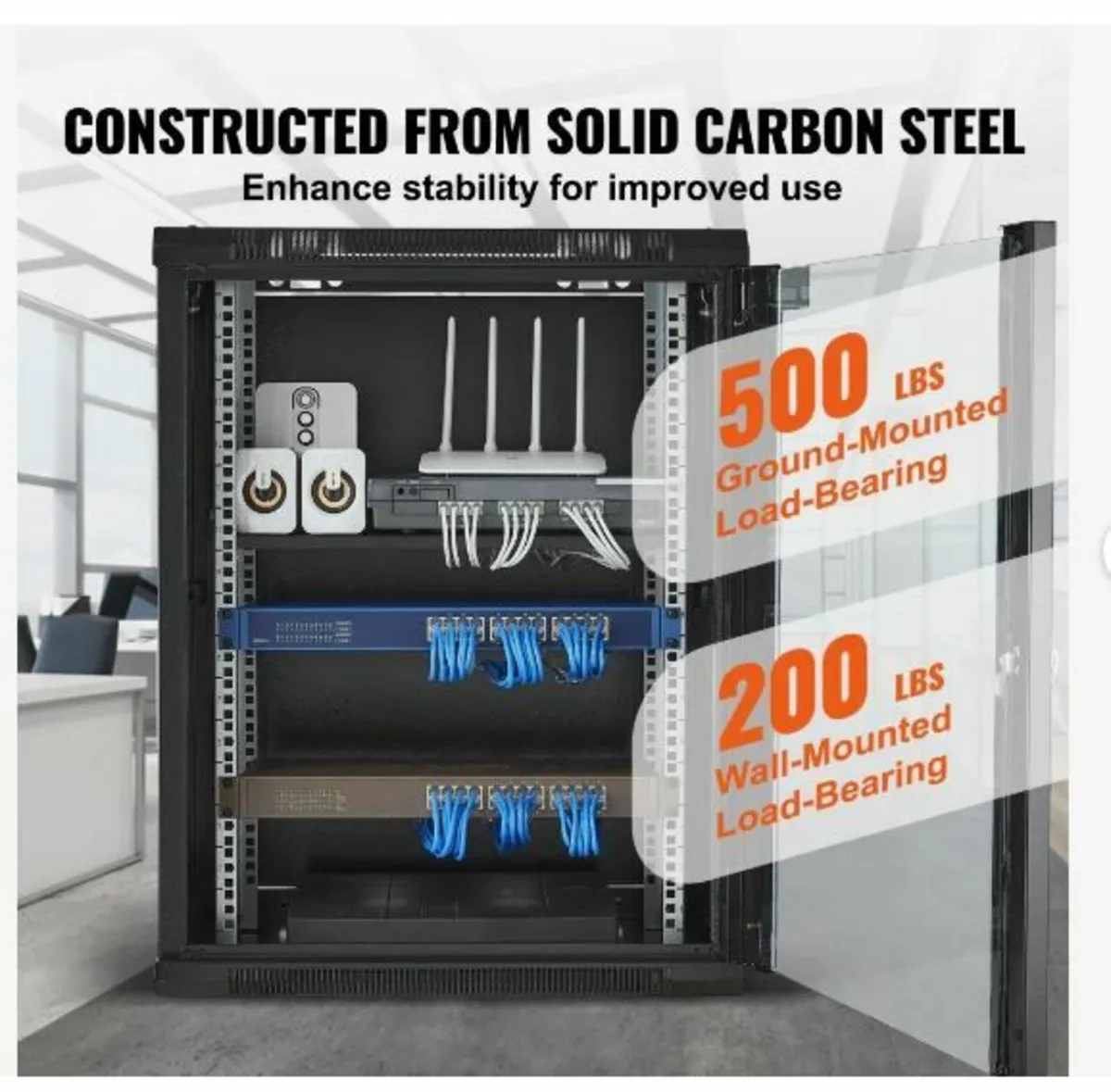 15U Wall Mount Network Server Rack Cabinet - Image 4