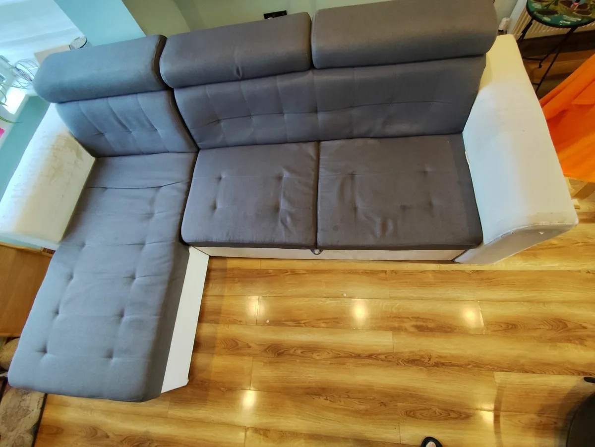 Sofa bed + 2 foodstool - Image 1