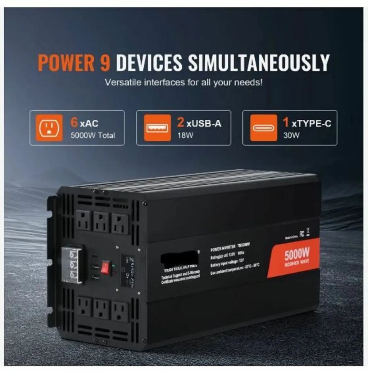 Modified Sine Wave Inverter, 5000W - Image 3