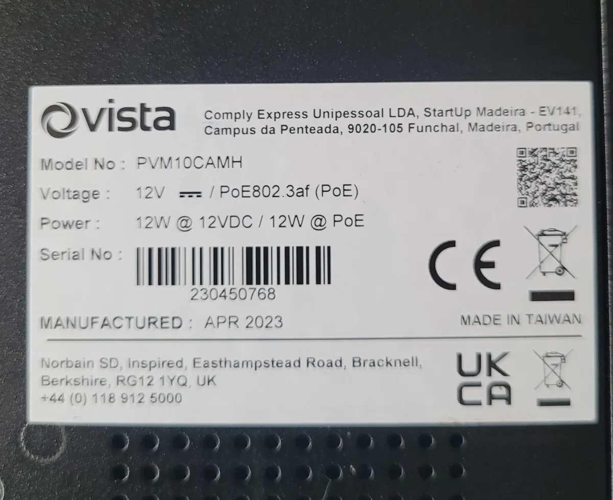 Vista PVM10CAMS PoE Powered 10" Viewing Monitor - Image 2