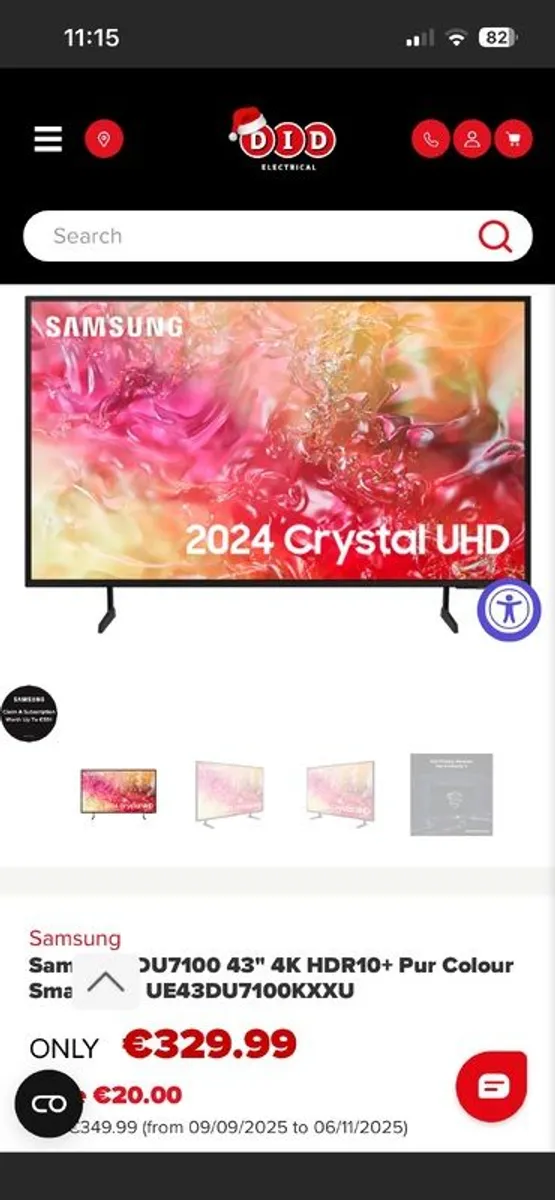 Samsung 43" UHD 4K - Image 1