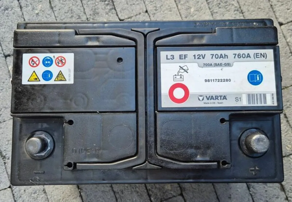 Varta Car battery 12V, 70Ah, 760A. - Image 1