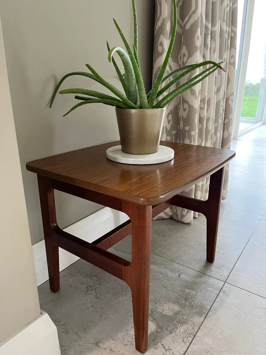 Mid-century Schreiber teak small table - Image 1