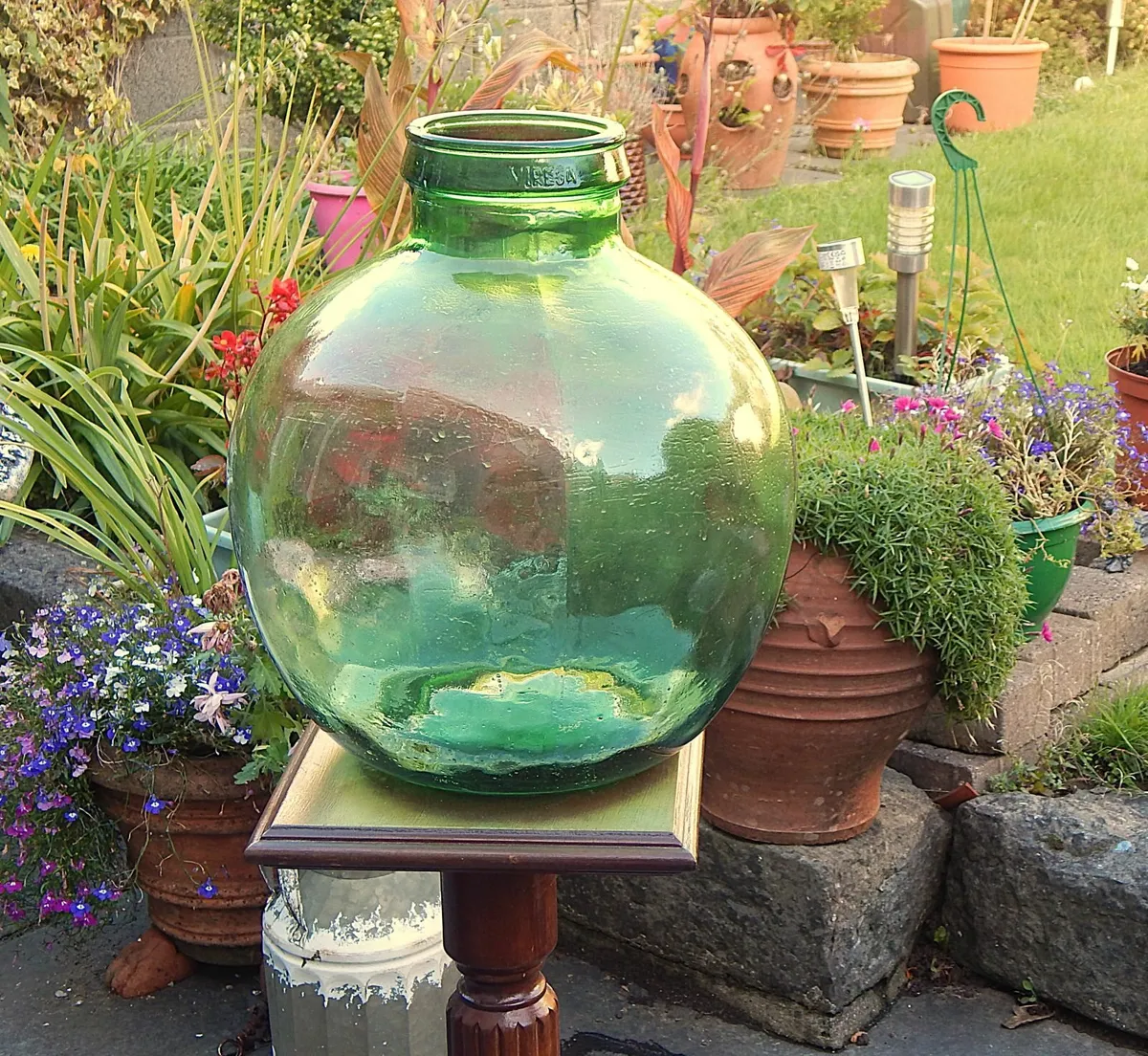 Large Vintage Viresa Glass Bottle/Demijohn c1970s - Image 2