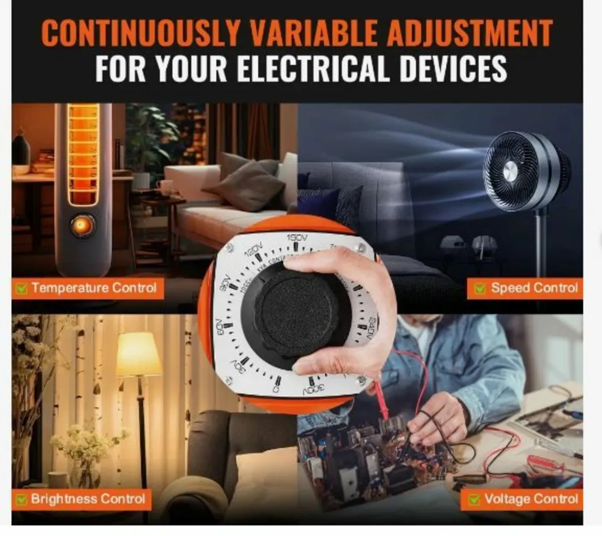 2000VA Auto Variable Voltage Transformer, - Image 2