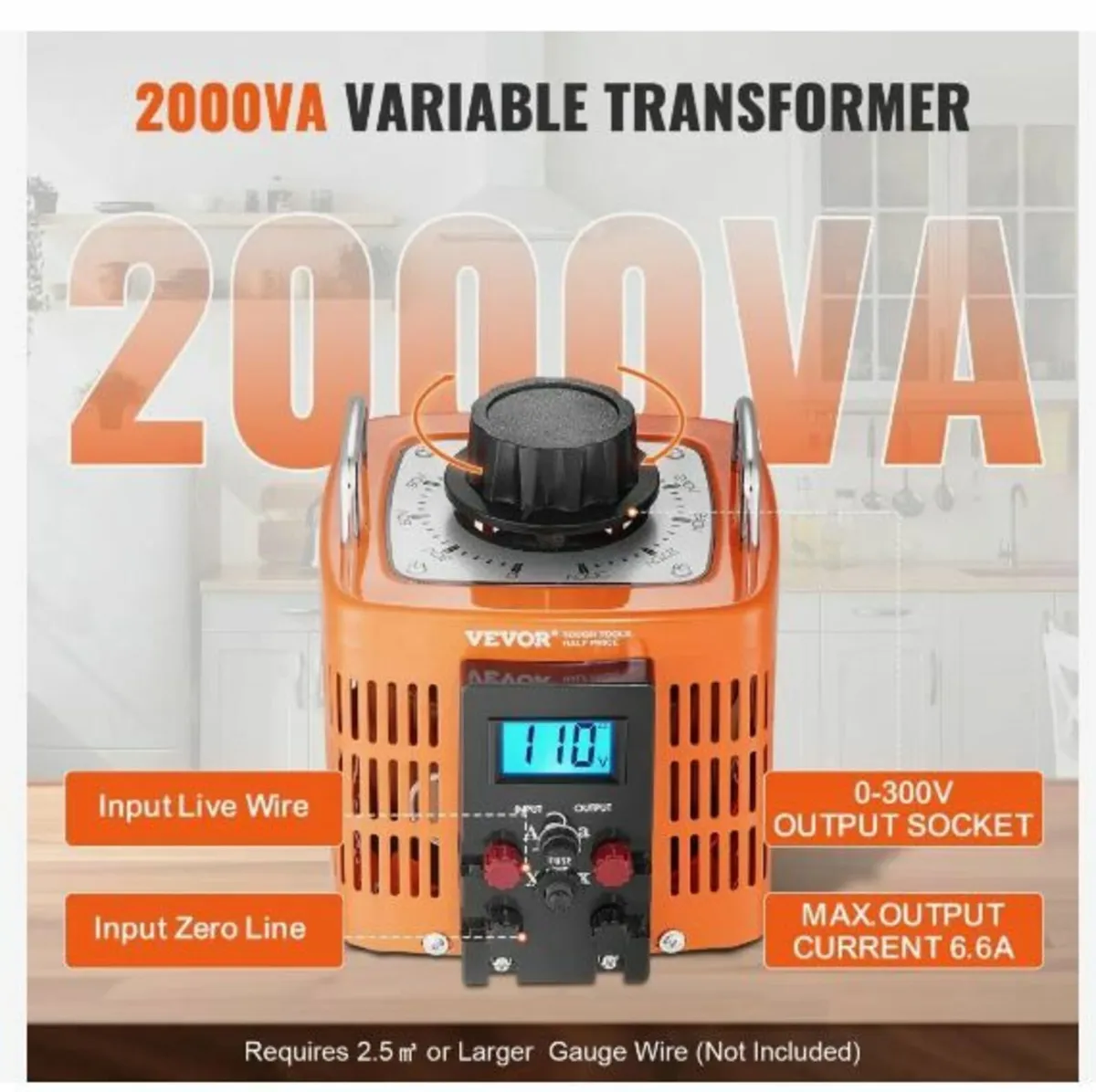 2000VA Auto Variable Voltage Transformer, - Image 3