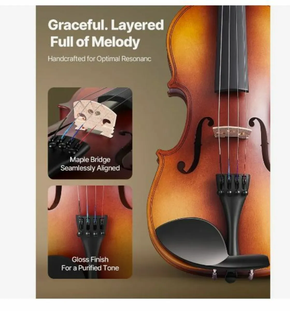 Violin 355mm Full Size for Adults - Image 2